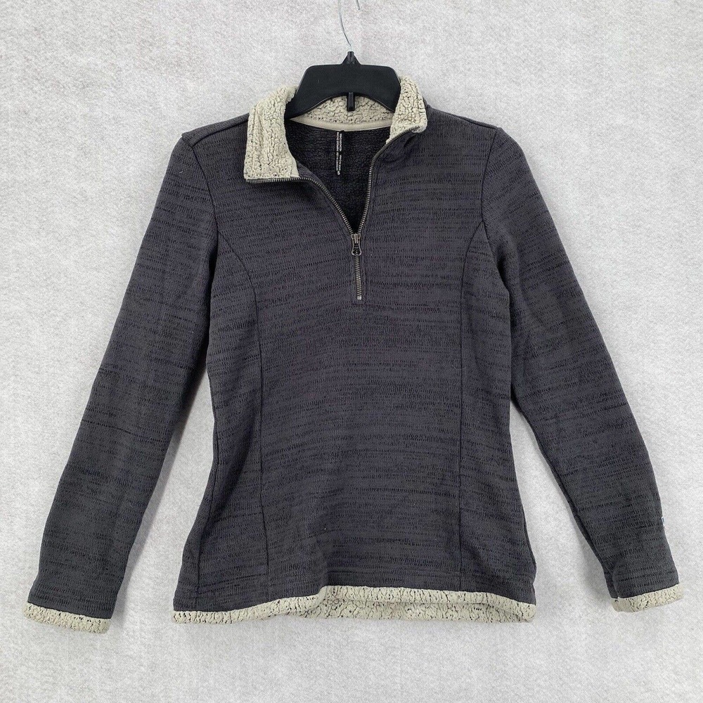 Women's Gray and Cream Sweater